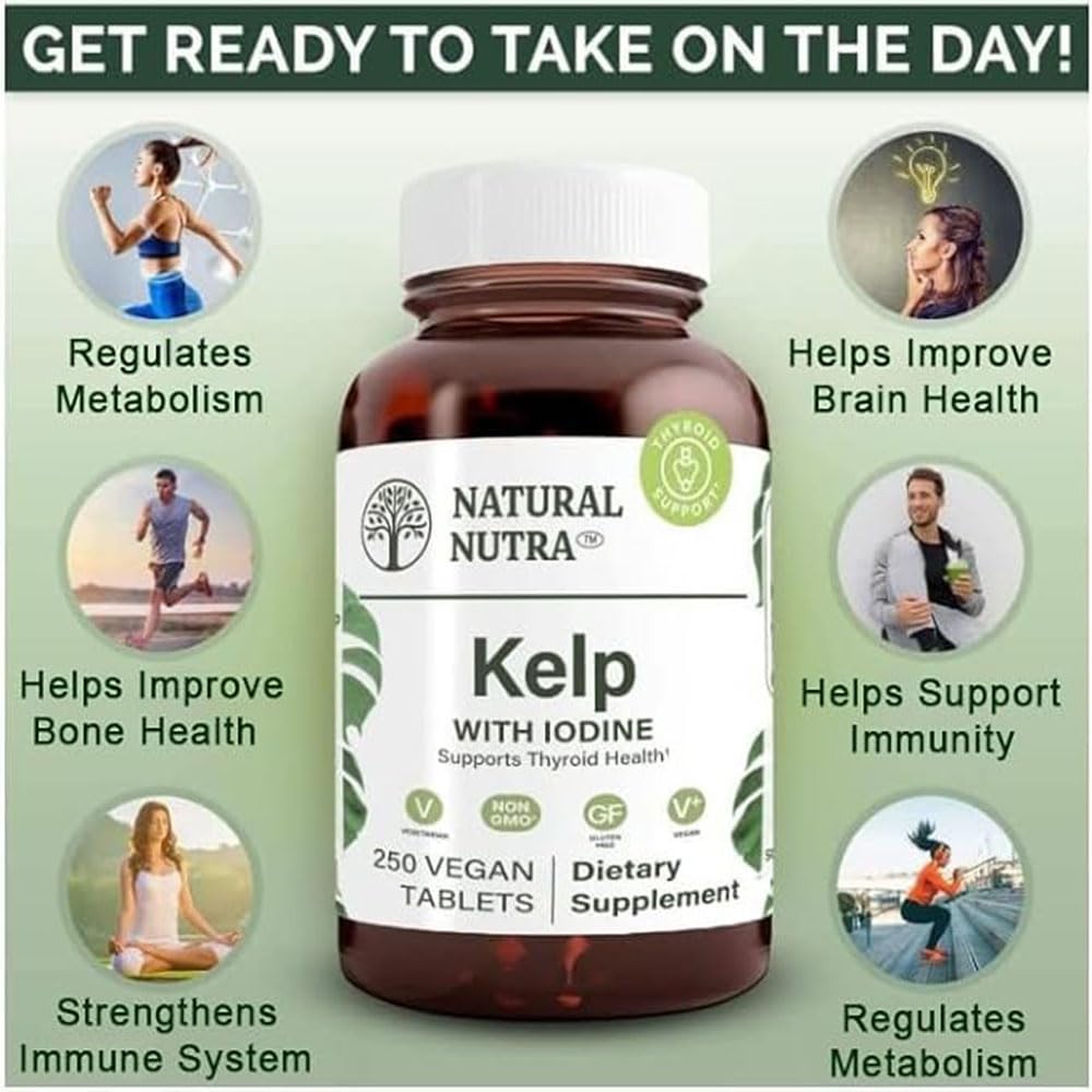 Natural Nutra Kelp Iodine Supplement bottle side view