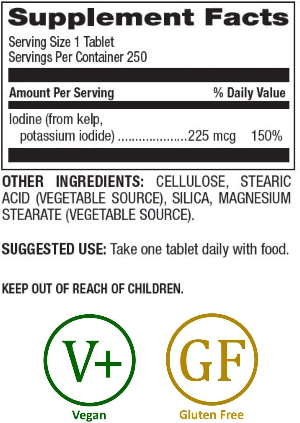 Natural Nutra Kelp Iodine Supplement capsules close-up