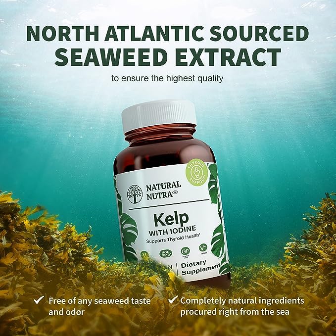 Natural Nutra Kelp Iodine Supplement packaging details