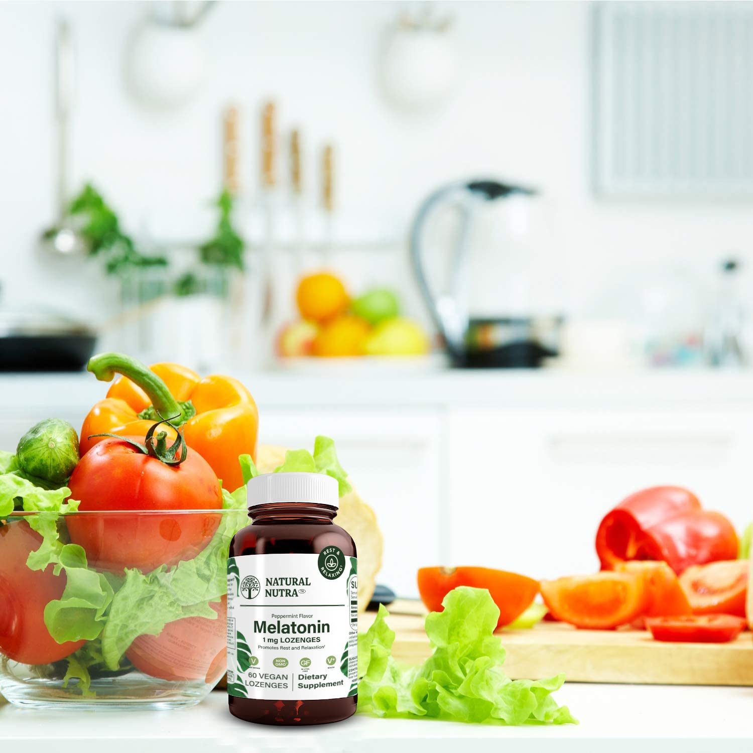 Natural Nutra Melatonin Lozenges 1mg peppermint flavour ingredients list