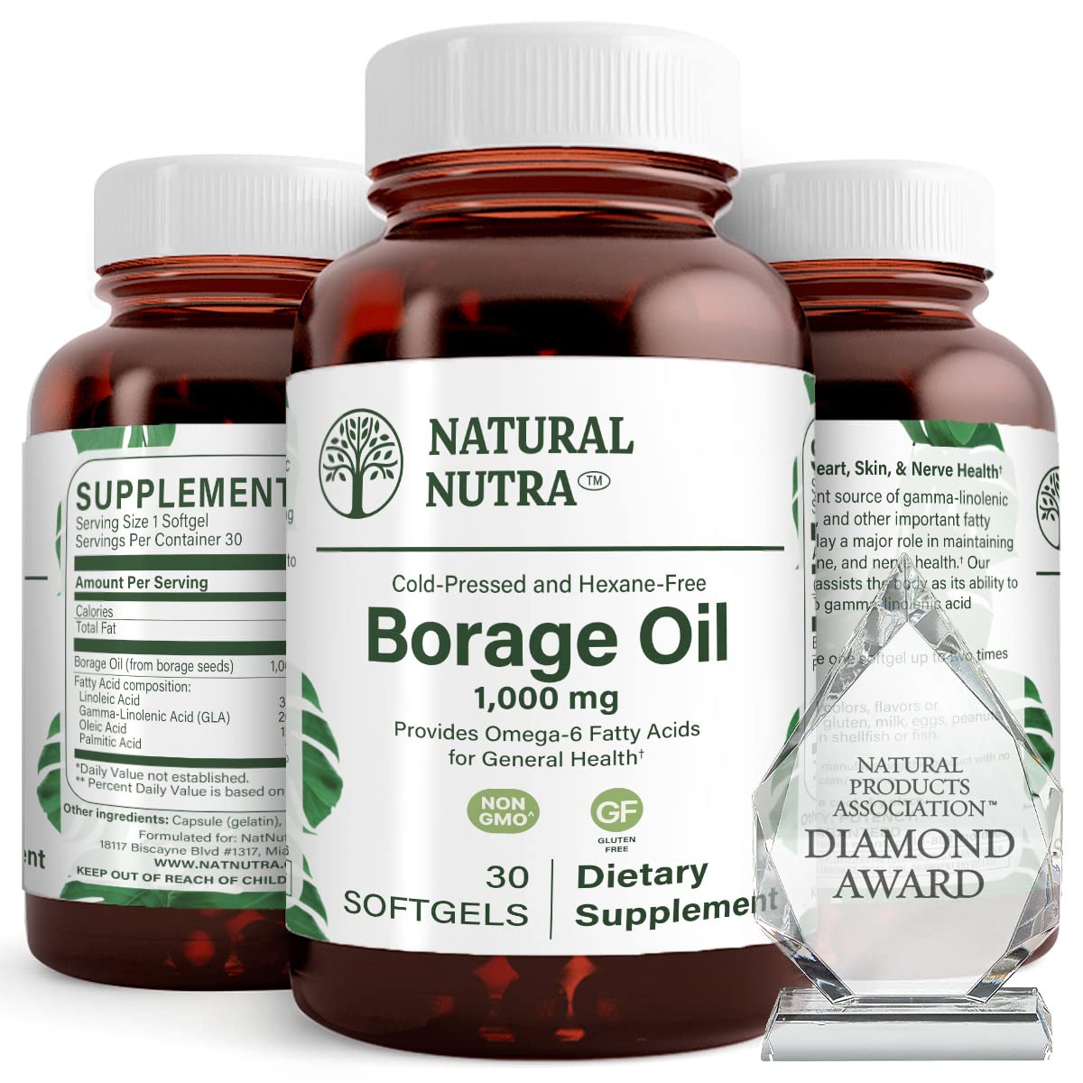 Natural Nutra Omega-3 Essential Fatty Acids Softgels front view