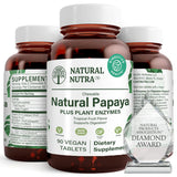 Natural Nutra Papaya Chewable Enzymes 181g front view