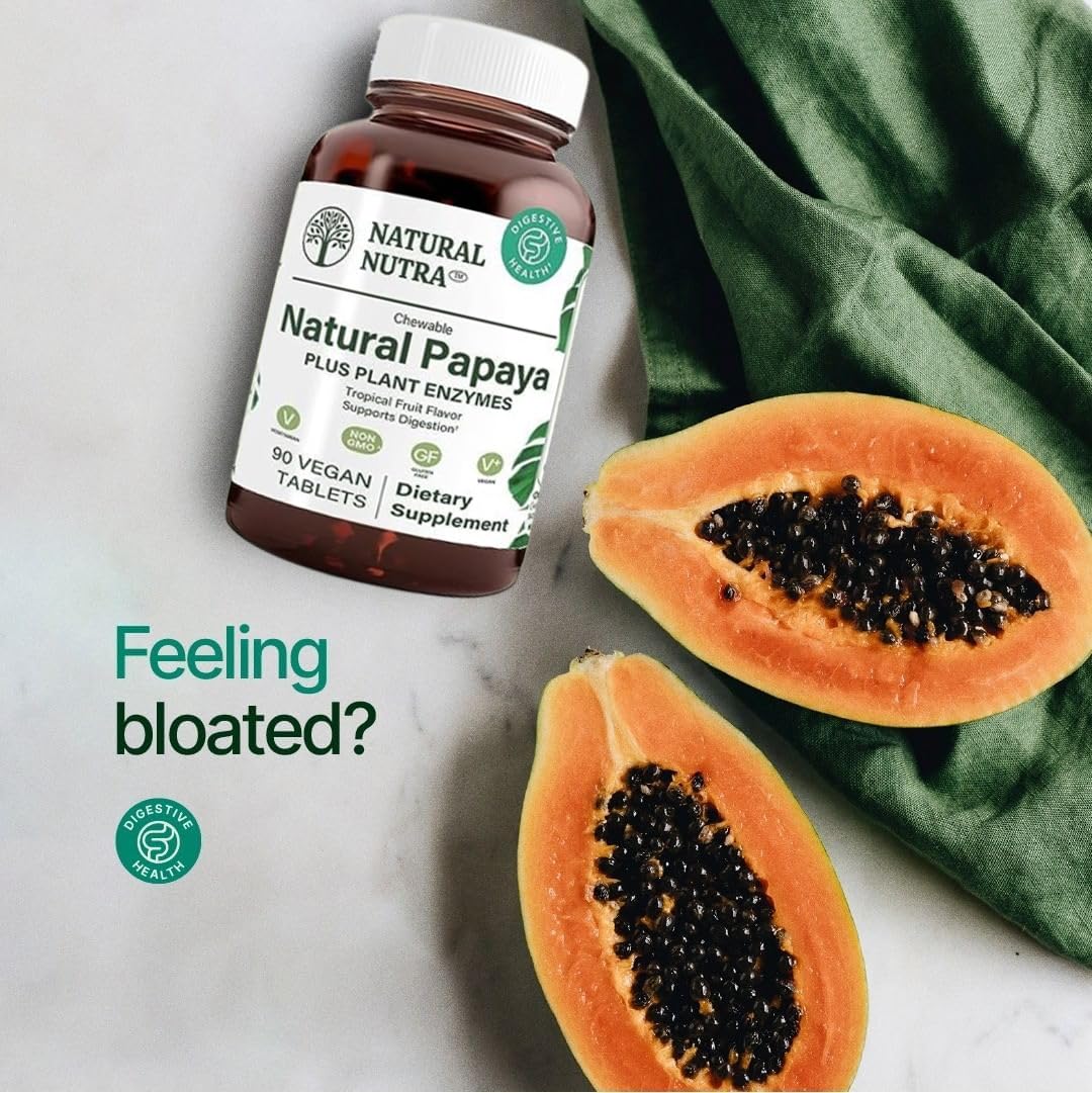 Natural Nutra Papaya Chewable Enzymes 181g lifestyle scene