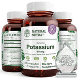 Natural Nutra Potassium Gluconate Supplement 385g front view