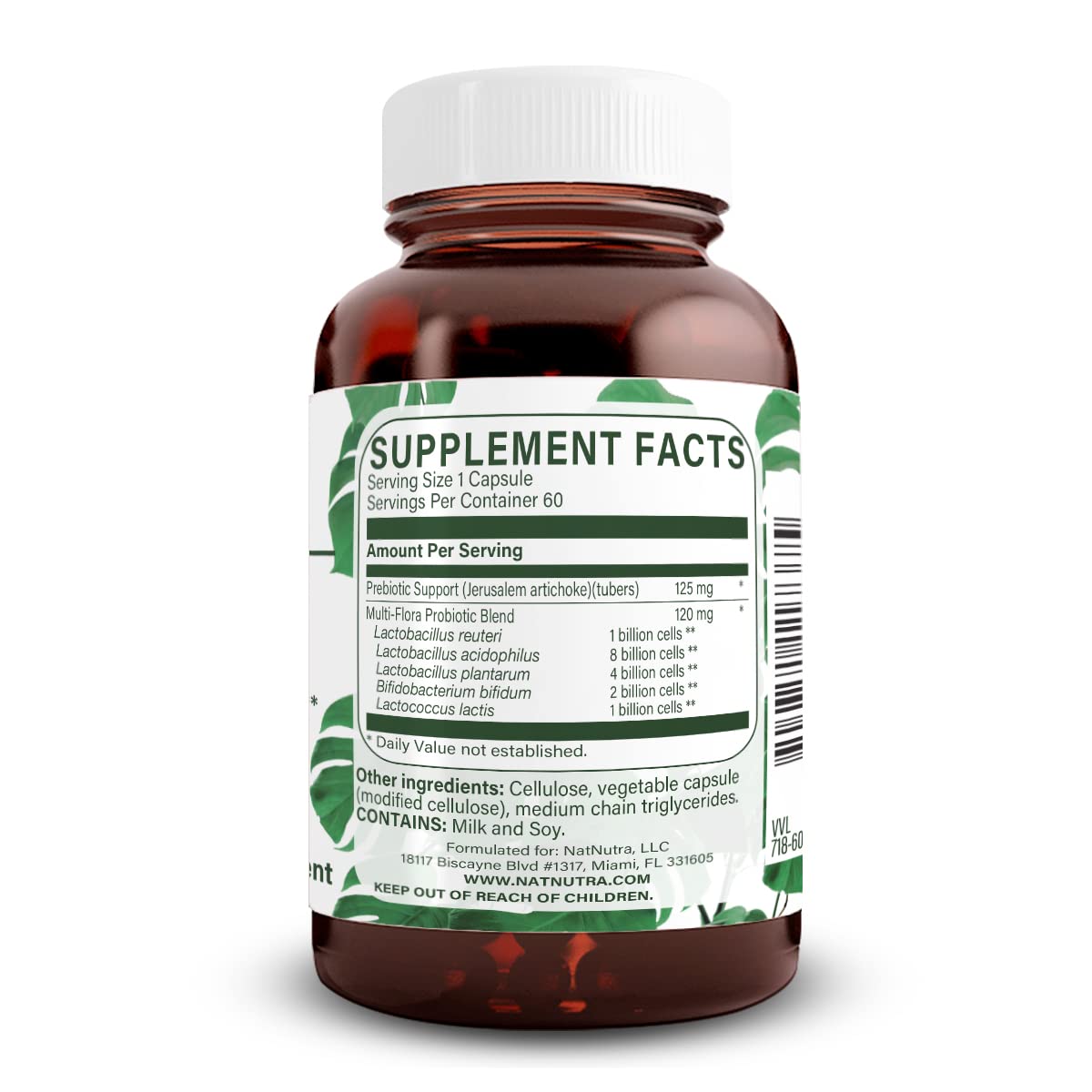 Natural Nutra Probiotic Supplement bottle with label