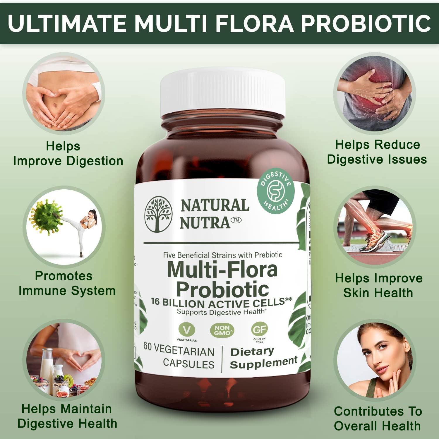 Natural Nutra Probiotic Supplement capsules close-up