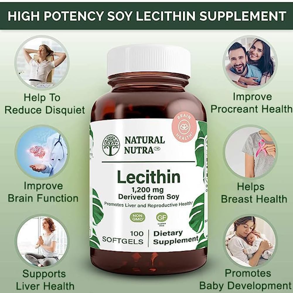 Natural Nutra Soy Lecithin Supplement 408g ingredients list