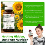 Natural Nutra Sunflower Lecithin Softgels back view