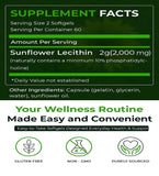 Natural Nutra Sunflower Lecithin Softgels packaging