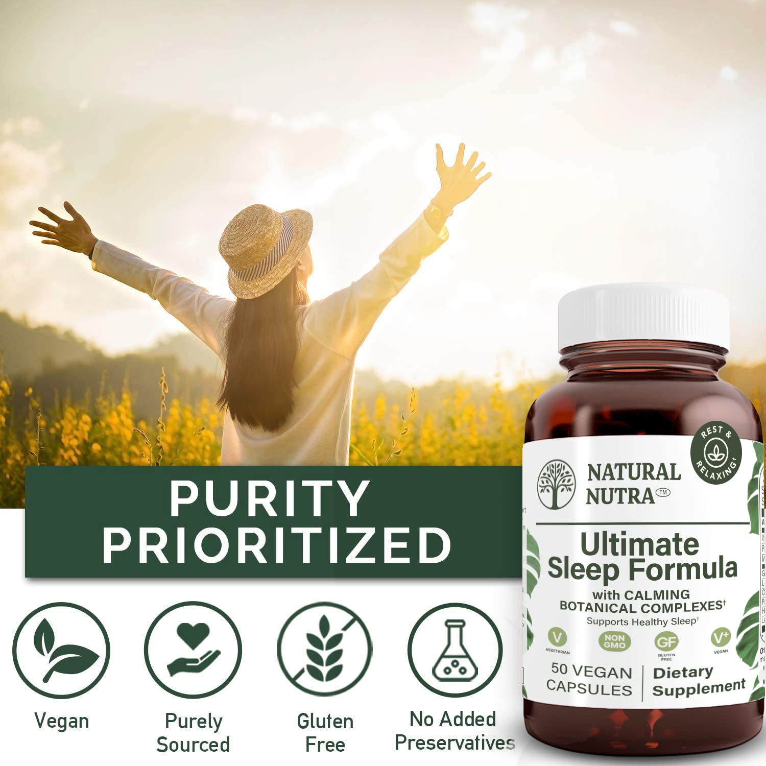 Natural Nutra Ultimate Sleep Formula capsule close-up