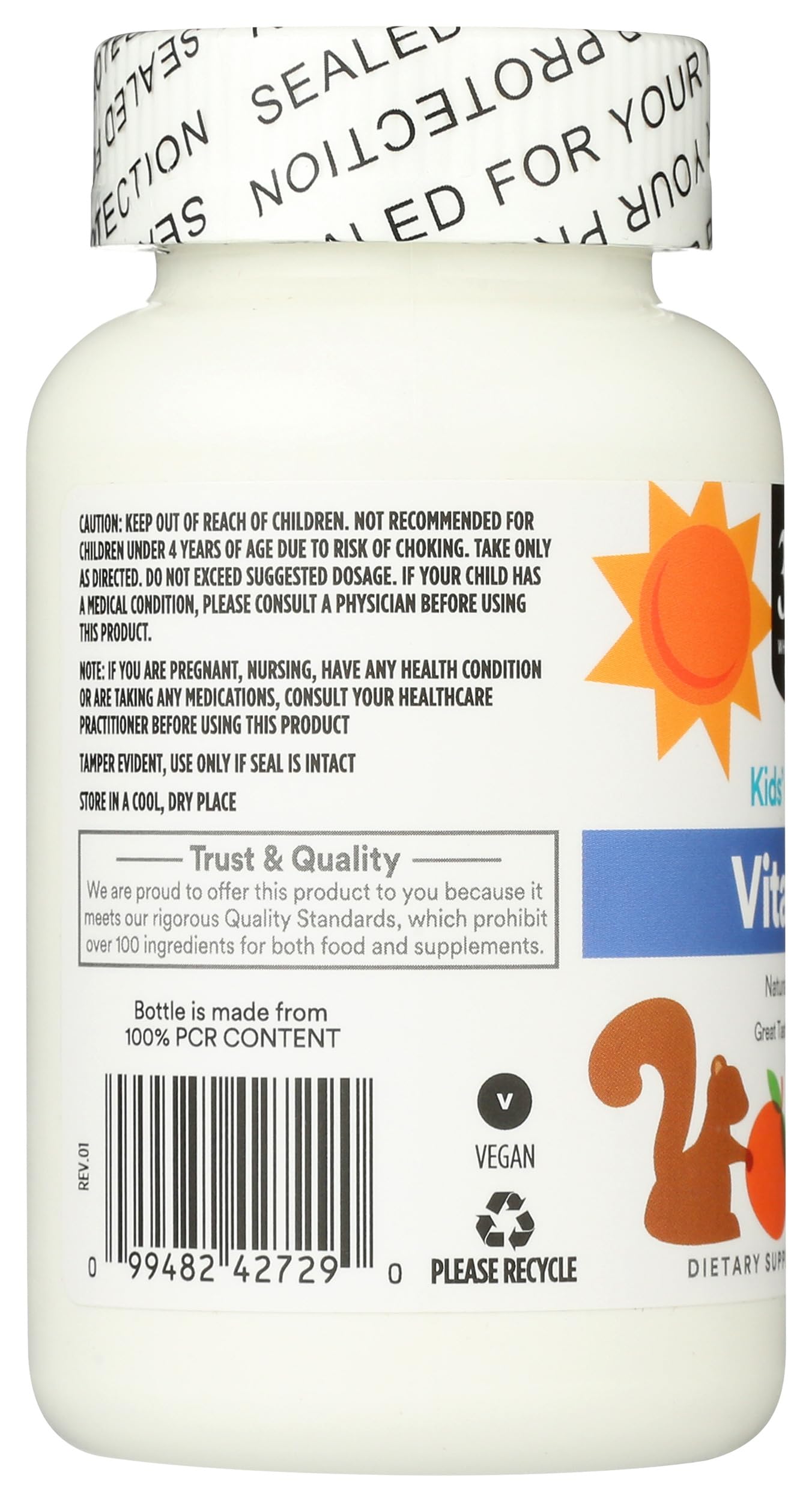 Natural orange flavour Vitamin C Chewable Tablets from 365 by Whole Foods Market