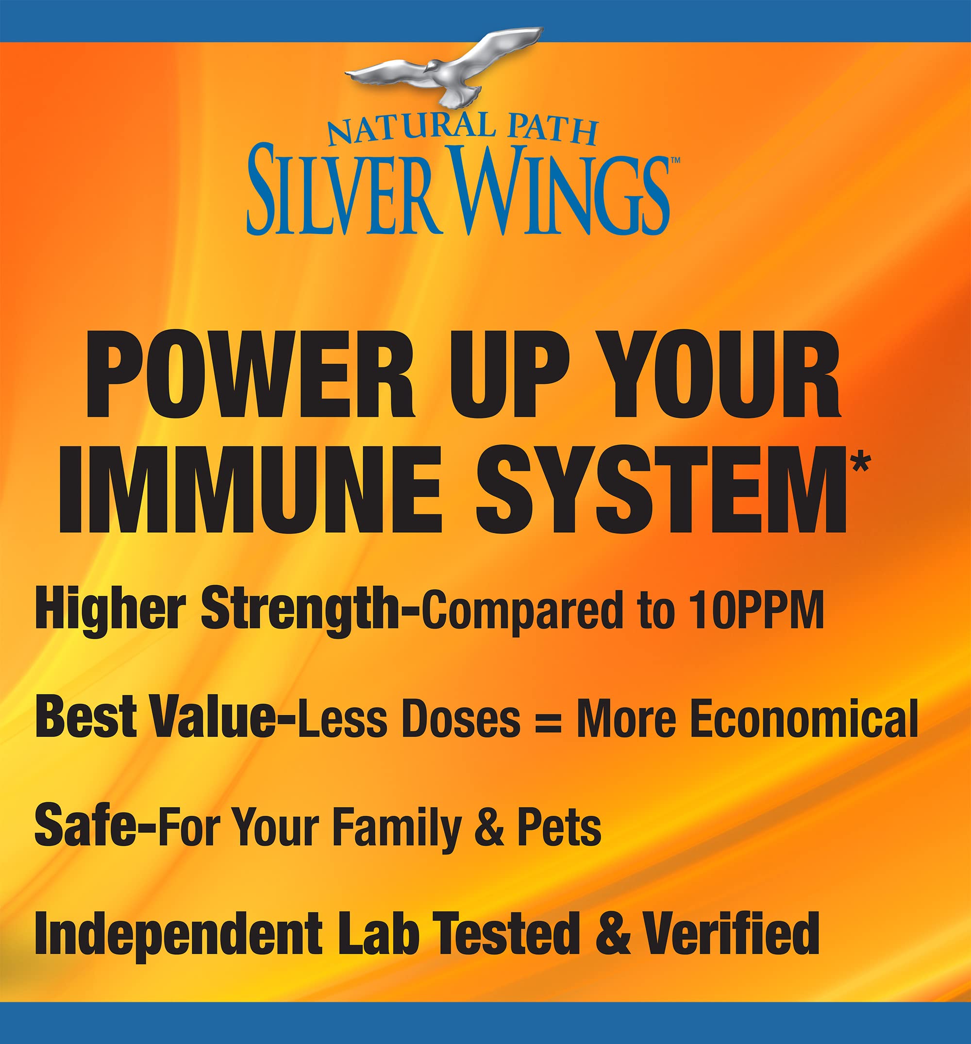 Natural Path Silver Wings Colloidal Silver 250ppm 136g label close-up