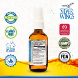 Natural Path Silver Wings Colloidal Silver 500ppm bottle side view