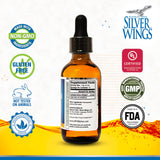Natural Path Silver Wings Colloidal Silver 500ppm side view with label