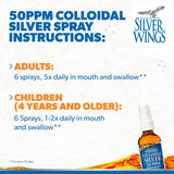 Natural Path Silver Wings Colloidal Silver 50ppm bottle with cap