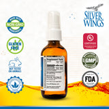 Natural Path Silver Wings Colloidal Silver 50ppm side view showing label