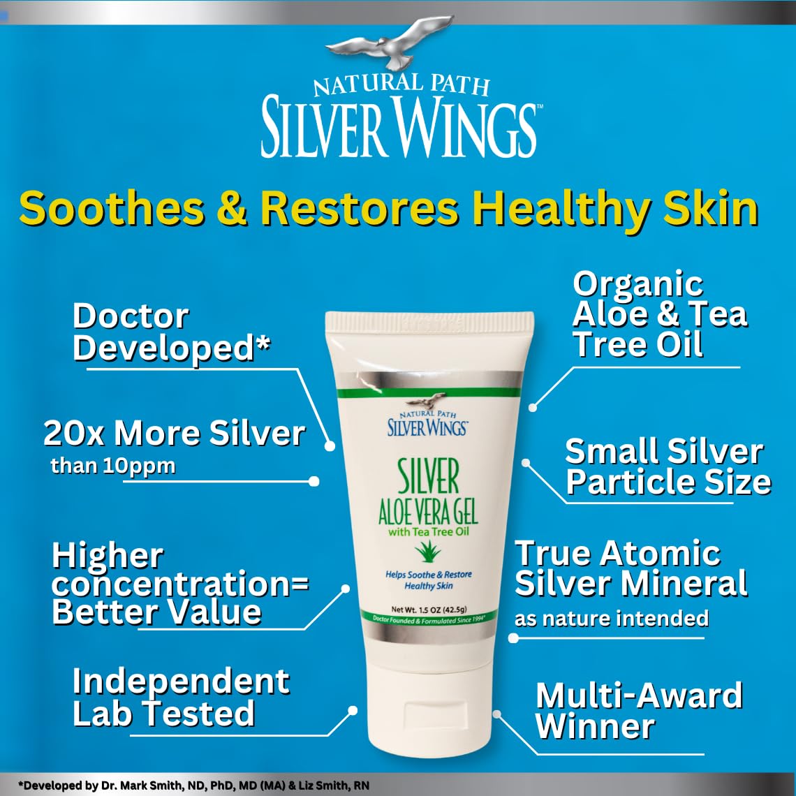 Natural Path Silver Wings Colloidal Silver Gel 200ppm side view