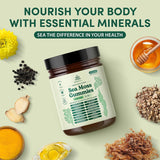 Natural Rems Sea Moss Gummies showing ingredients list