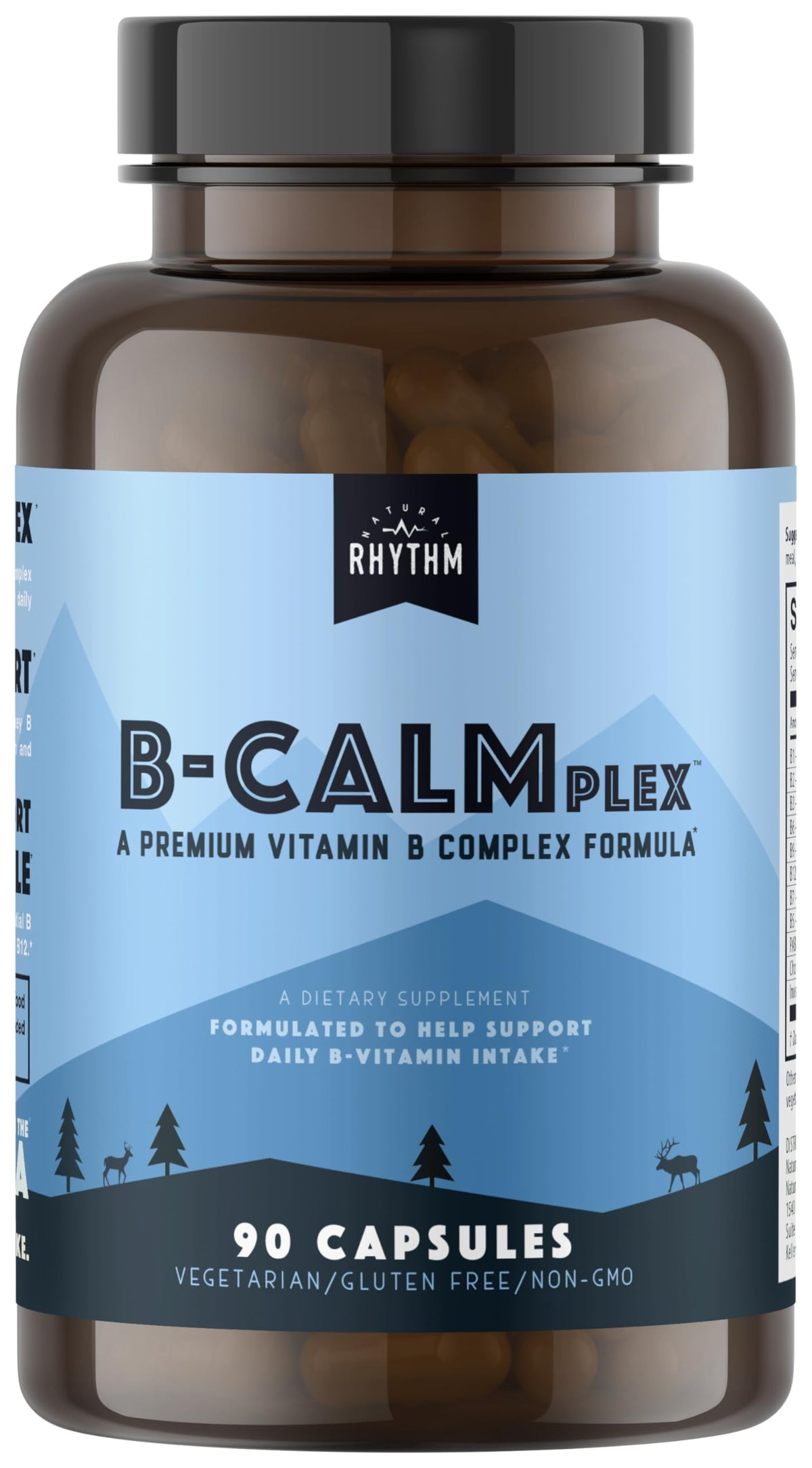 Natural Rhythm B-CALMplex B-Complex Vitamin Supplement front view