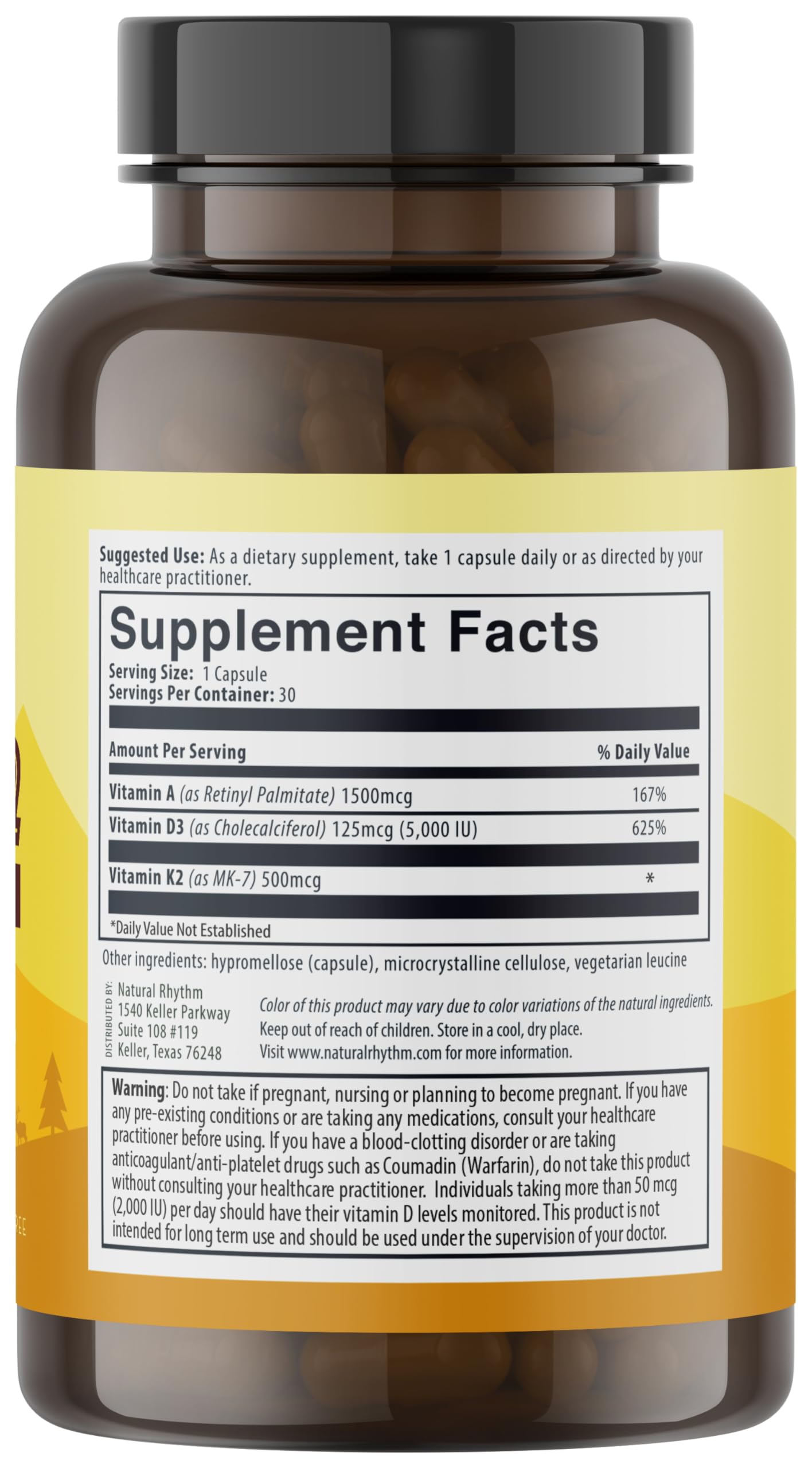 Natural Rhythm Blended Vitamin & Mineral Supplement on a table