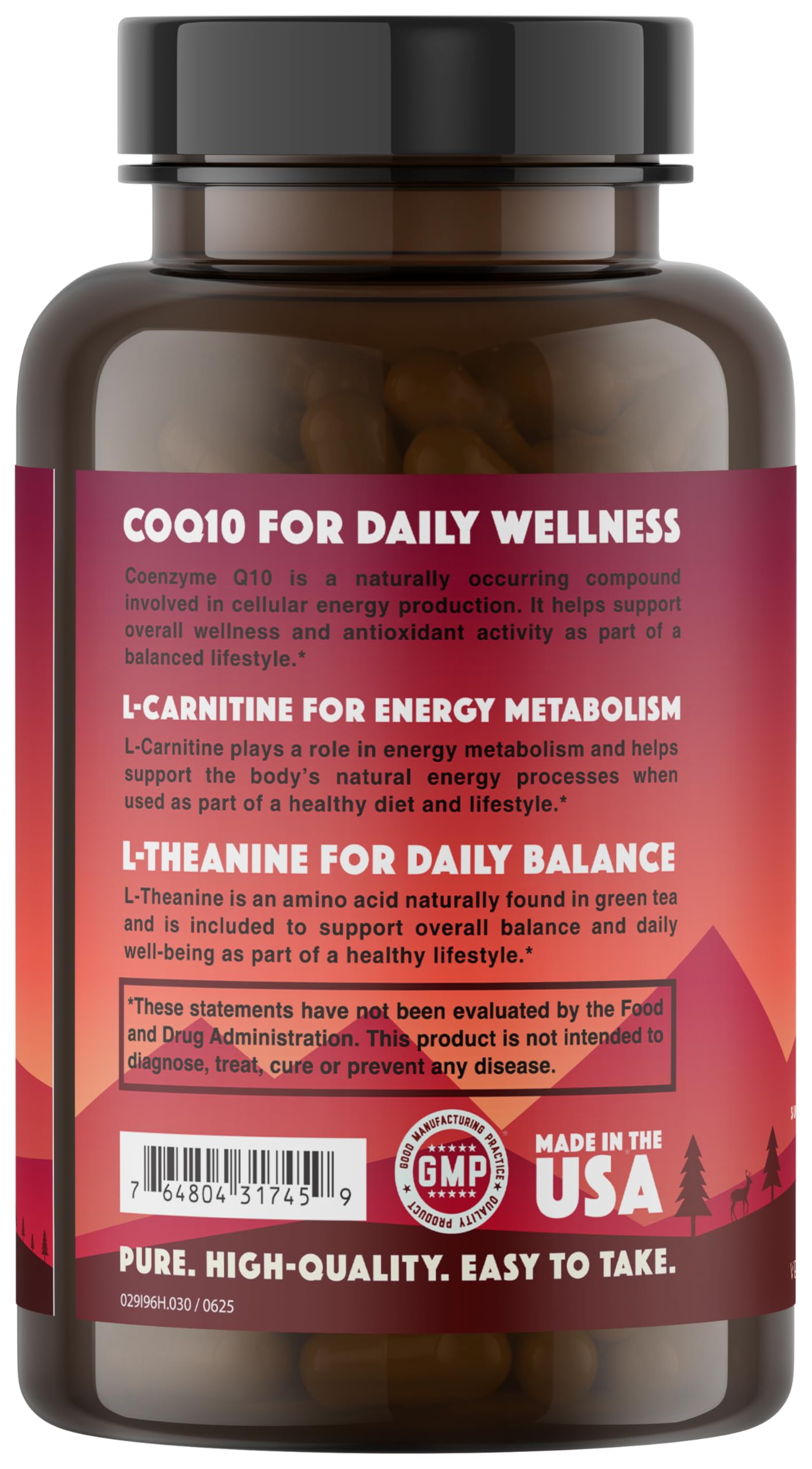 Natural Rhythm CoQ10 Supplement with L-Carnitine and L-Theanine