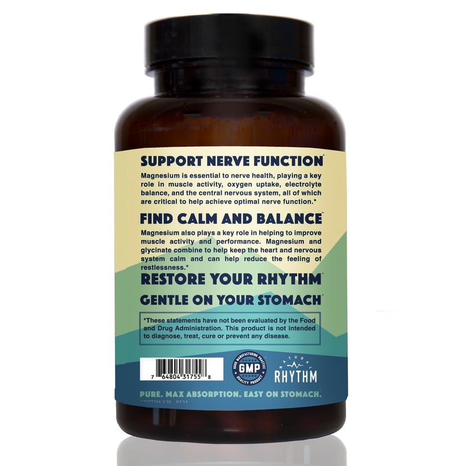 Natural Rhythm Magnesium Glycinate 150mg capsules bottle with label