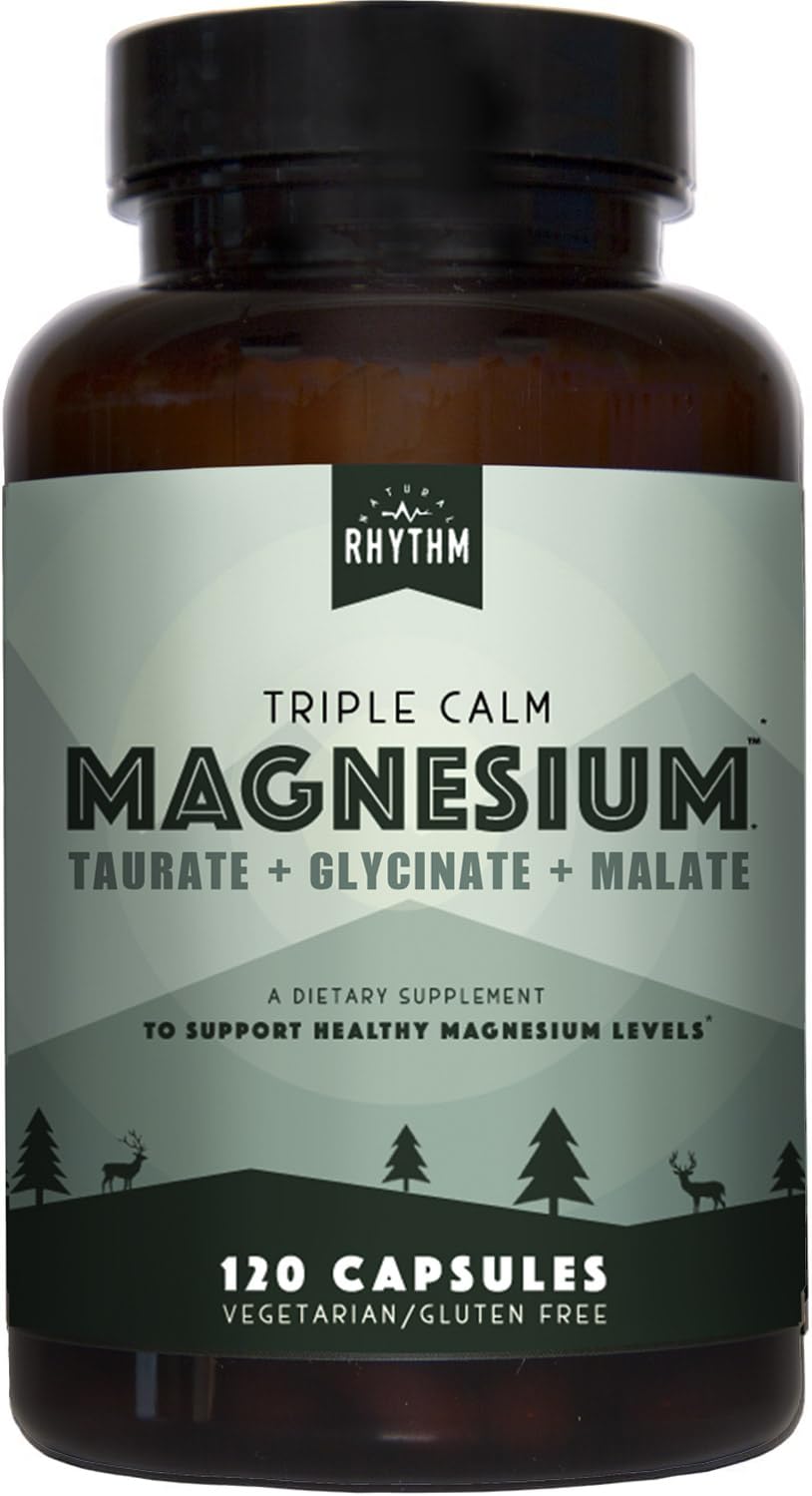 Natural Rhythm Magnesium Supplement 90 capsules front view