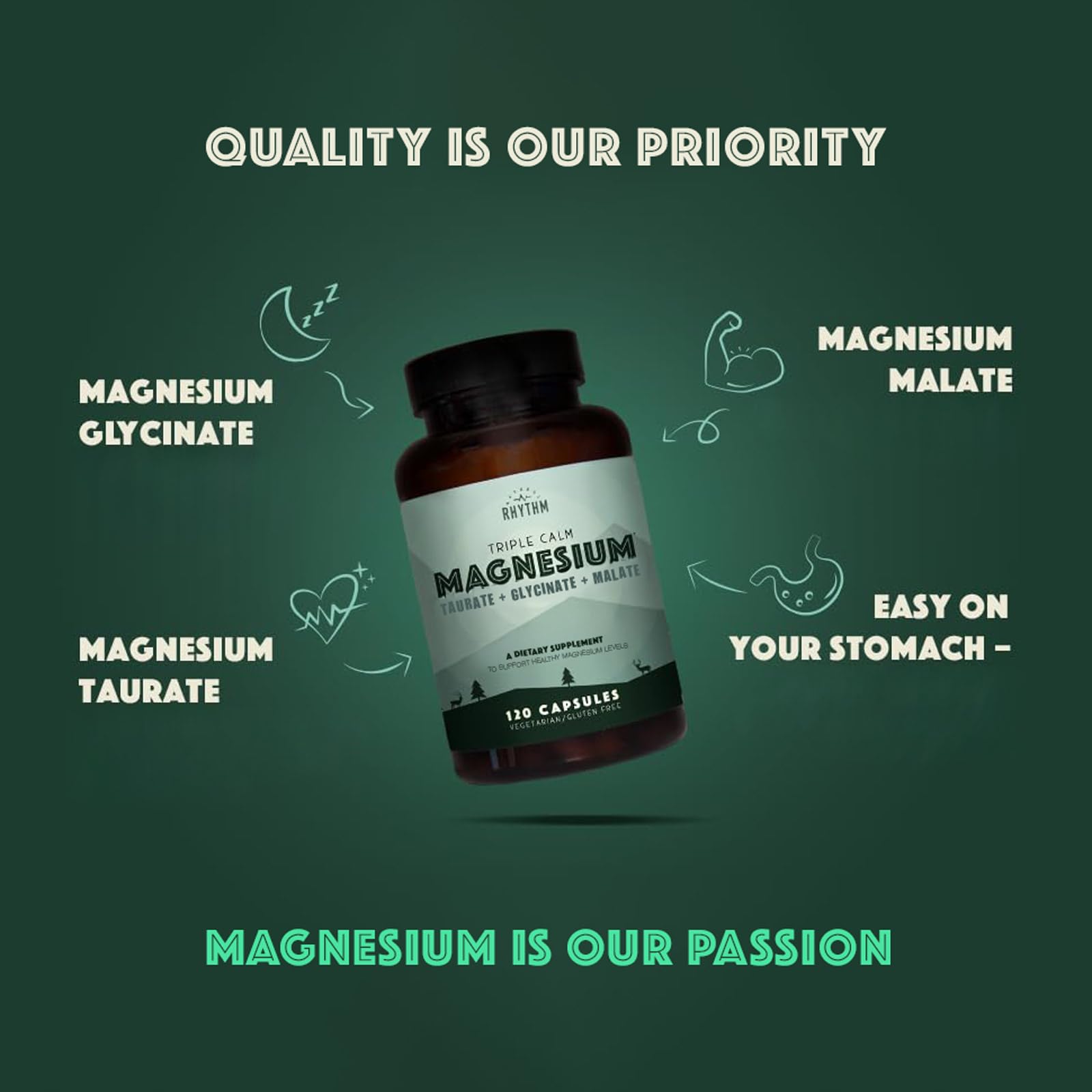 Natural Rhythm Magnesium Supplement label details