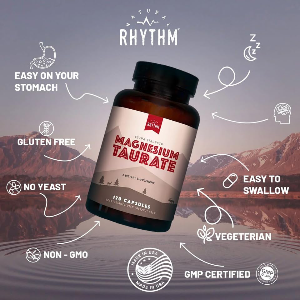 Natural Rhythm Magnesium Taurate capsules bottle with label