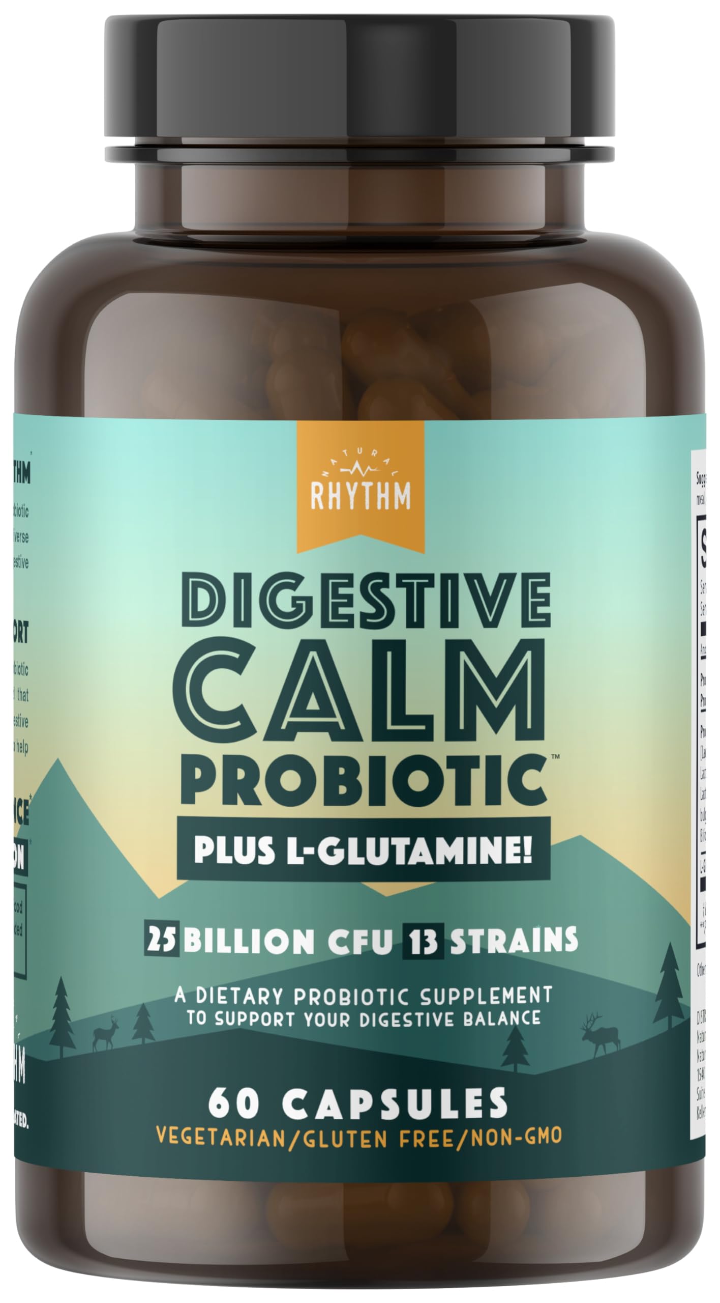 Natural Rhythm Probiotic Capsules front view with label