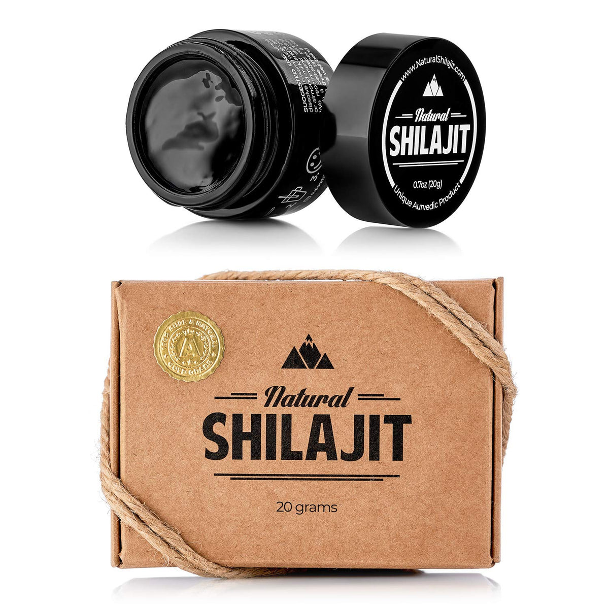 NATURAL SHILAJIT Pure Shilajit Resin 20g front view
