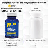NATURAL STACKS Creatine Monohydrate Capsules with Himalayan salt and Fenugreek