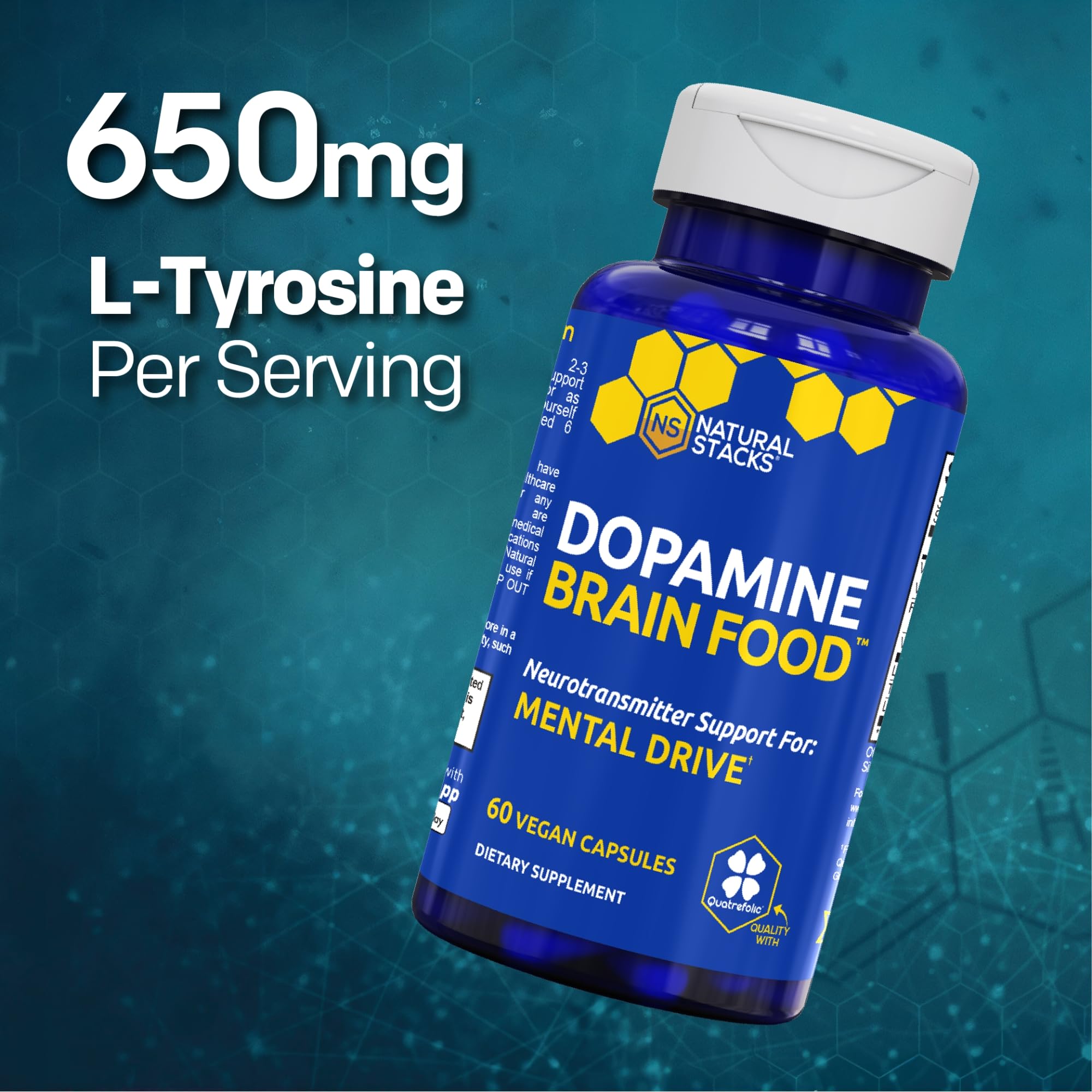 NATURAL STACKS Dopamine Support Supplement capsule close-up