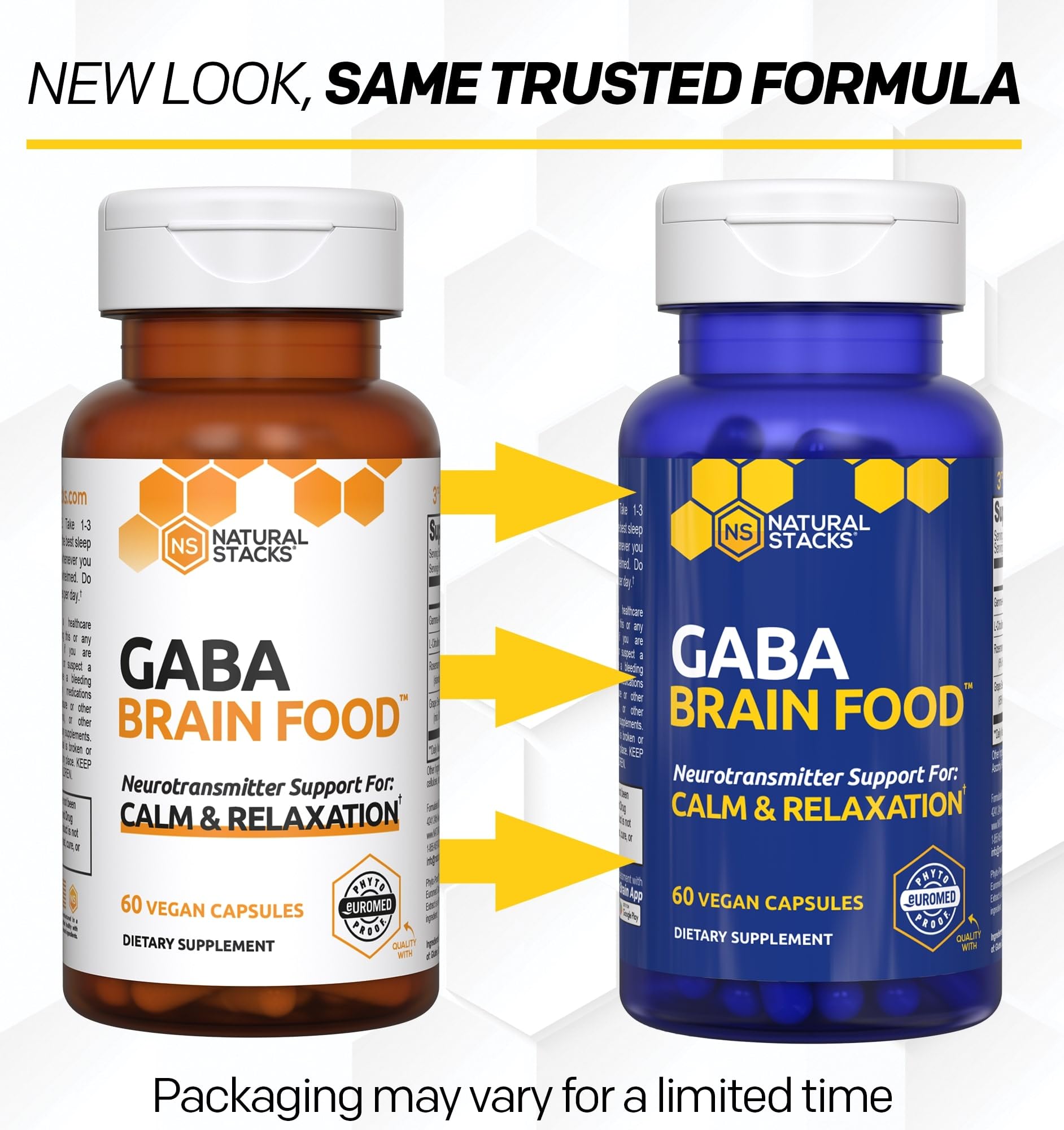 NATURAL STACKS GABA Brain Food 80g side view