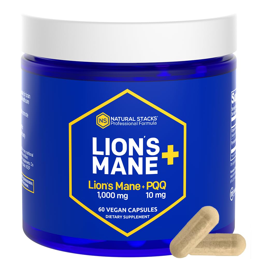 NATURAL STACKS Lion’s Mane+ 60 capsules front view