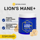 NATURAL STACKS Lion’s Mane+ bottle with label