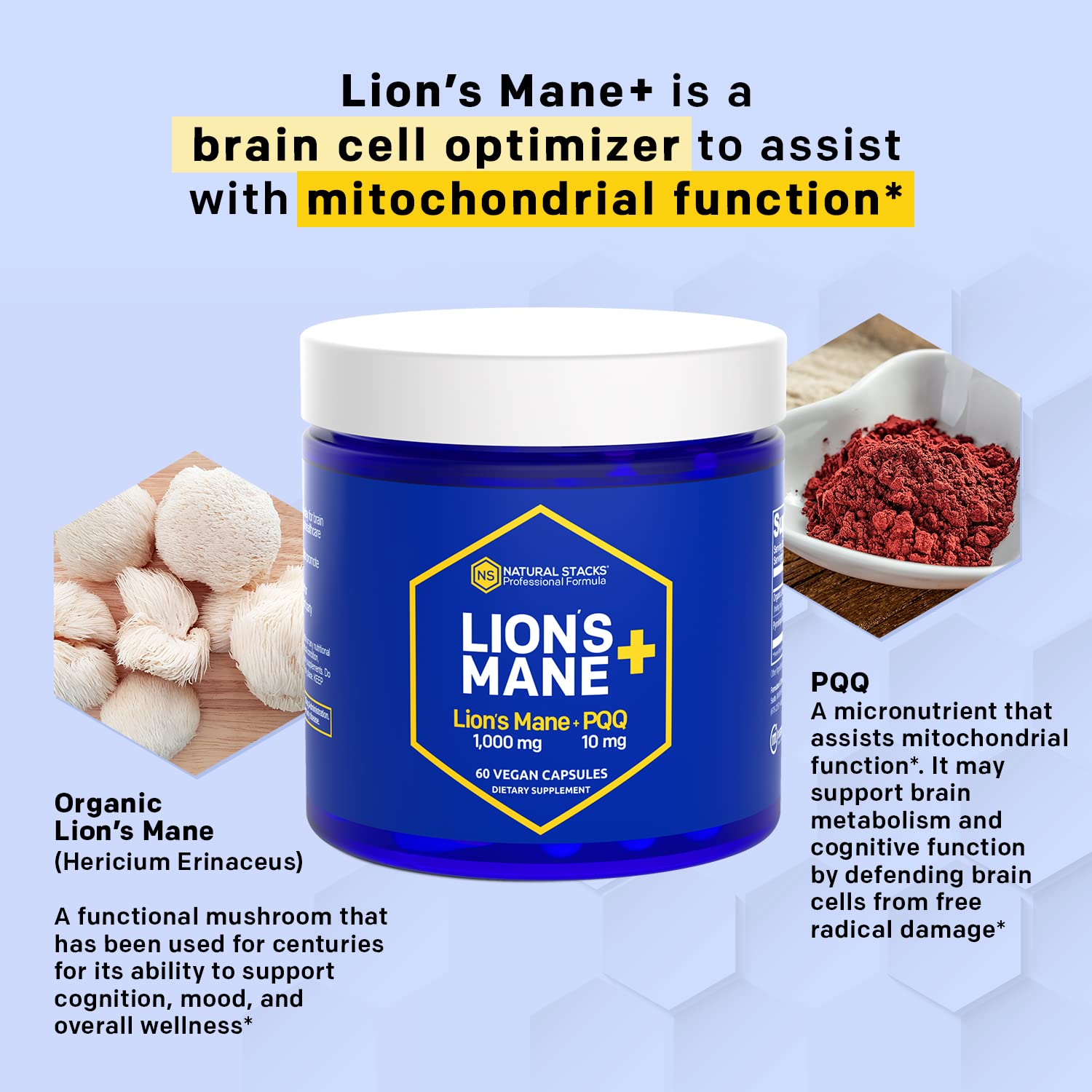 NATURAL STACKS Lion’s Mane+ ingredients list