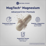 NATURAL STACKS MagTech Magnesium Complex capsules in a bowl