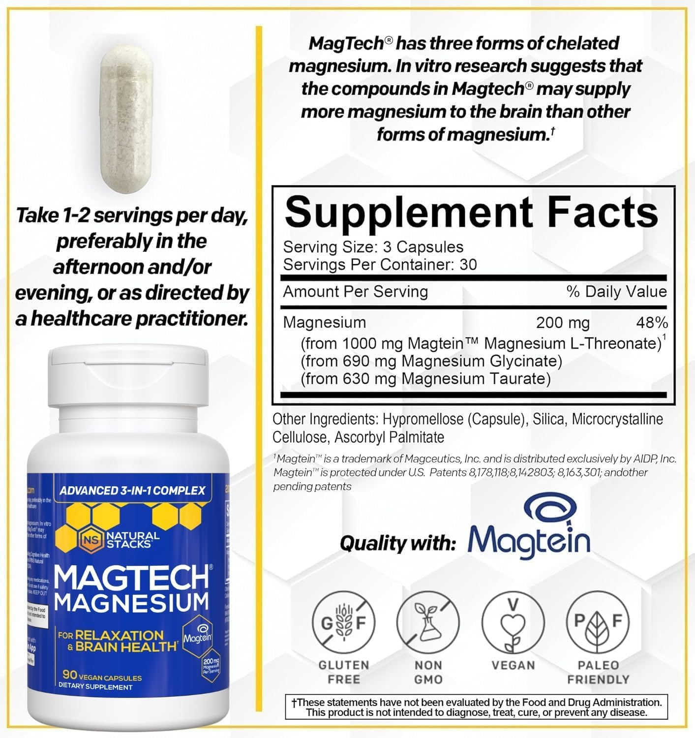 NATURAL STACKS MagTech Magnesium Complex ingredients list