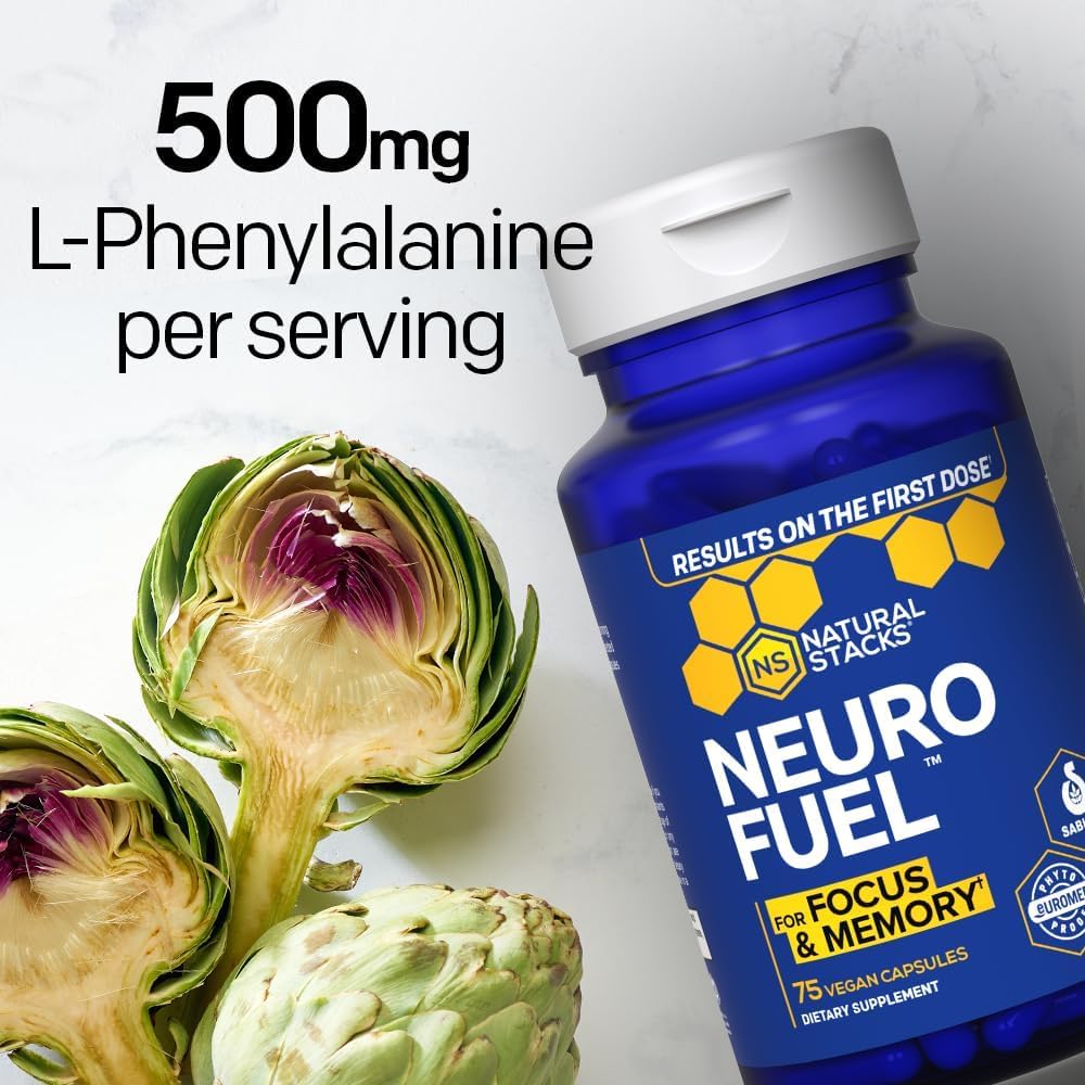 NATURAL STACKS NeuroFuel Focus Supplement back view