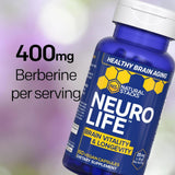 NATURAL STACKS NeuroLife Brain Supplement back view with ingredient list