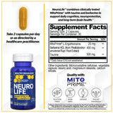 NATURAL STACKS NeuroLife Brain Supplement side view showing capsule