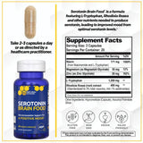 NATURAL STACKS Serotonin Support Formula back view with ingredient list