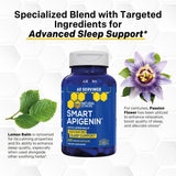 NATURAL STACKS Smart Apigenin Sleep Supplement on a wooden table