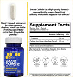 NATURAL STACKS Smart Caffeine Supplement side view showing ingredients