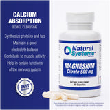 Natural Systems Magnesium Citrate Capsules in a health setting