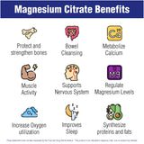 Natural Systems Magnesium Citrate Capsules on a wooden surface