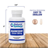 Natural Systems Magnesium Citrate Capsules with a measuring spoon