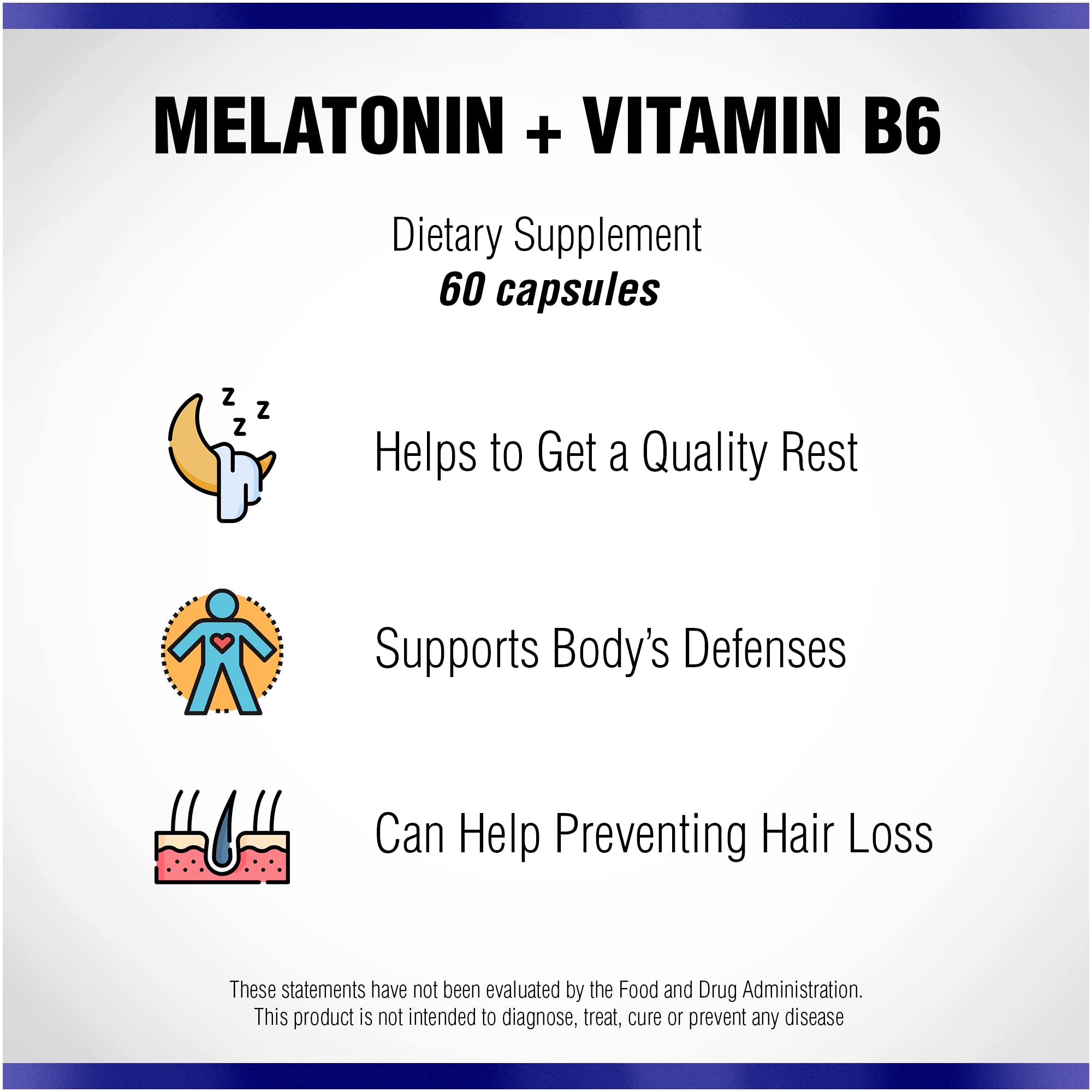 Natural Systems Naturasys Melatonin 3 Mg + Vitamin B6 60 Capsules back view