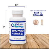 Natural Systems Naturasys Melatonin 3 Mg + Vitamin B6 60 Capsules packaging